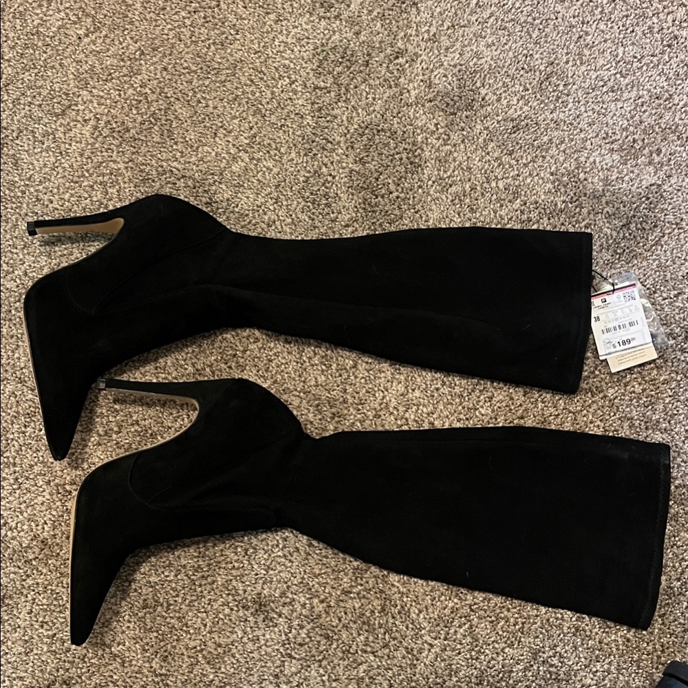 Zara Elegant Black Heeled Boots
